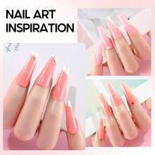 coscelia 11pcs/Set 16ml Pink Extension Gel & Slip Liquid Kit, Includes Base Coat, Top Coat, Nail UV/LED Lamp, DIY Nail Art Supplies, Salon Gift For Women - Multicolor - View 9