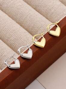 1 Paar herzförmige Ohrringe, süße herzförmige Ohrringe für modebewusste Frauen, neutraler bohemian-retro Stil, Hochzeit, Bankett, Party Accessoires, Liebes-Schmuckgeschenke