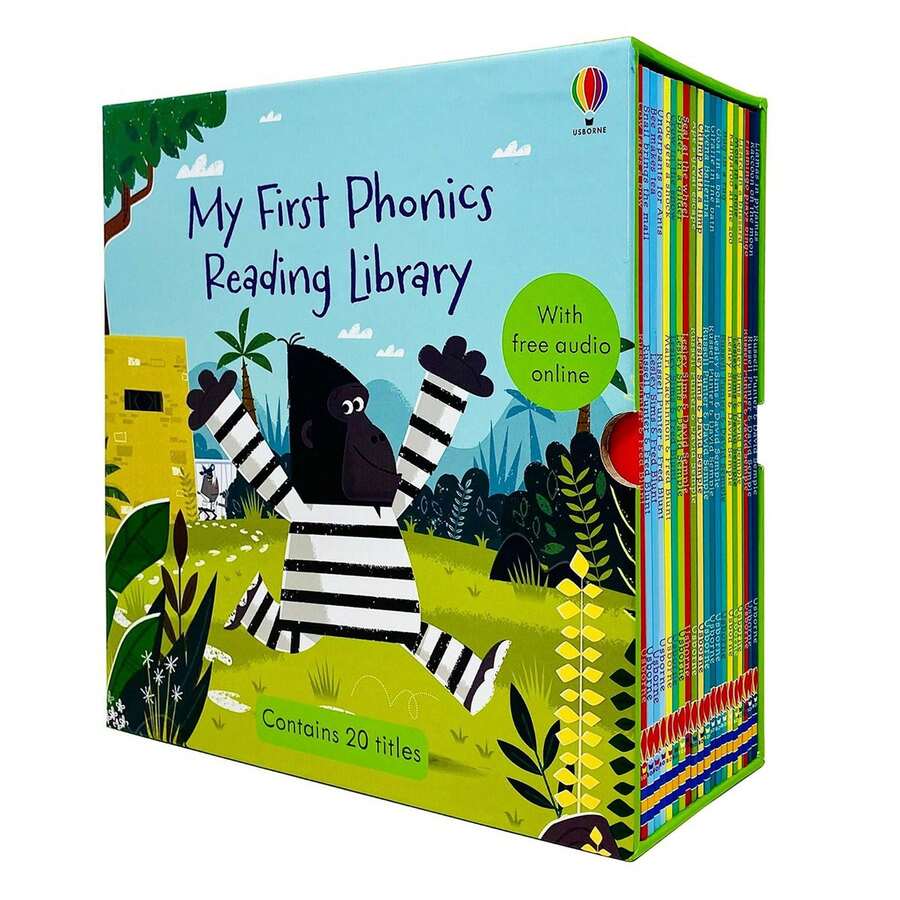 Usborne My First Phonics Reading Library 20 Books Collection Box Set (Phonics Readers) (WITH FREE AUDIO ONLINE Age 3+) - Sets - View 1