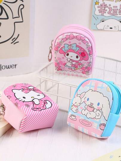 1pc Mini Cute Coin Purse, Outdoor Multi-Functional Small Pendant Earphone Data Cable Portable Storage Bag