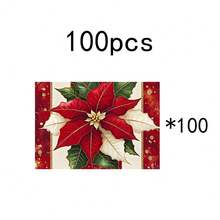 1 Stück/4 Stücke/6 Stücke/100 Stücke Weihnachten Poinsettia Muster Tischsets, maschinenwaschbar rechteckige Polyester Tischsets, Tischplattenabdeckungen, isolierte Tischsets, Restaurant Tischdekoration, Party Zubehör, Weihnachtsdekoration, Heimdekoration - Verschiedenfarbig - Übersicht 13