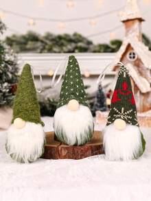 3pcs/Set Christmas Faceless Old Man, Christmas Gnome Hanging Decoration, Winter Home Decoration, Christmas Tree Decor Pendants, Christmas Party Favors Decoration, Perfect For Holiday Decor, Home, Office, And Window Display, Festivals Decor, Room Decor, Home Decor, Offices Decor, Theme Party Decor, Christmas Decor Christmas Decorations