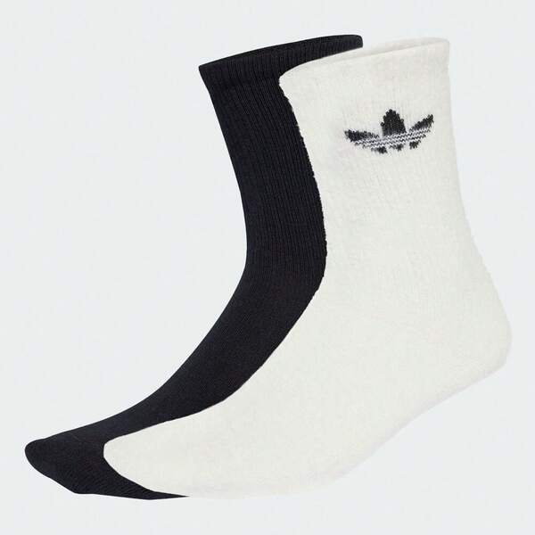 Adidas Originals Neutralne, dwukolorowe skarpetki FLUFFY CR S 2P JX5217