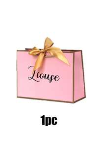 Túi quà tặng có nơ in tên theo yêu cầu, túi quà tặng cho cửa hàng quần áo, túi mua sắm, túi giấy quà tặng trống in tên theo yêu cầu, túi đựng mỹ phẩm bằng bìa cứng màu trắng có quai xách in logo theo yêu cầu, túi quà tặng dự tiệc, bộ nhiều chiếc, túi giấy cưới, dày dặn, màu hồng, trắng, tinh tế và đẹp mắt, túi đựng quà Giáng sinh. - Nhiều màu - Xem 16