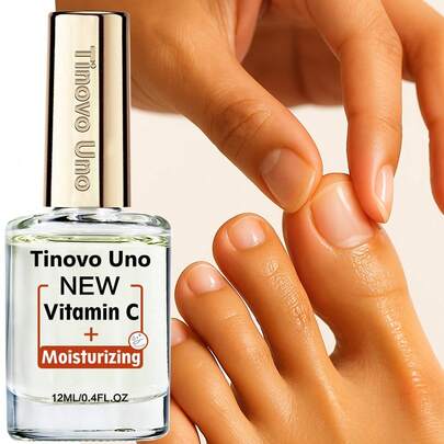 Tinovo Uno Esencia de aceite fortalecedor de uñas con queratina y vitamina C - Proporciona humedad para uñas secas y quebradizas y piel periungular, sin fragancia.
