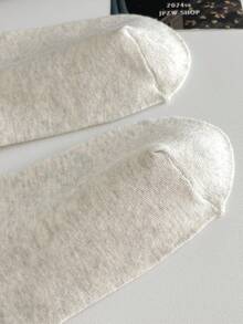 1 Pair/6 Pairs Women's Multi-Color Ruffle Trim Mid-Calf Socks, Warm And Cute Lace Socks For Autumn/Winter - Multicolor - View 6