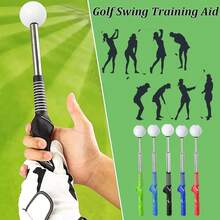 Entrenador de Golf, Palos Telescópicos, Ayuda de Entrenamiento de Swing de Golf Retráctil, Agarre de Entrenamiento de Golf para Golfistas Diestros y Zurdos - Azul cielo - Ver 2