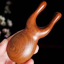 Natural Sandalwood Eye, Nose, And Face Massage Tool - Handheld Wooden Acupoint And Meridian Massager, No Batteries Needed, Relaxation And Rejuvenation