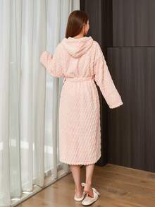 1 szt. szlafrok z kapturem z polaru koralowego w kolorze żółwia, miękki i wygodny, chłonny, idealny do użytku domowego