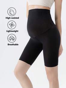 1 Stück Umstandsleggings in Schwarz, leicht und luftig, einfach und modisch, geeignet für den täglichen Sommertrag