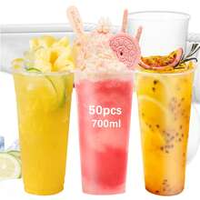 50 X 700ml Plastic Cups With Lids, Reusable Plastic Cups, Frosted White Cups, Hard Plastic Drinking Cups, Party Cups, Hand-Washable And Reusable, Large-Capacity Juice Cups, Beer Cups, Ideal For The Beach, Weddings, Birthdays, Festivals, Christmas, Halloween, Parties, Offices, Pools, Events, Dates, Outdoor Activities, Sports Water Bottles, And Both Outdoor And Everyday Use. Translated With DeepL.Com (Free Version) - 50個700ml - 查看 11