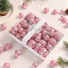 42 buc bile decorative de Crăciun de 3/4/5 cm, ornamente din plastic, globuri de Crăciun, decorațiuni suspendate, bile pictate, potrivite pentru bradul de Crăciun, acasă, exterior, cameră, dormitor, decor de Anul Nou, decorațiuni de Crăciun, articole pentru petreceri, ornamente de sărbători, set cadou pentru prieteni și familie decor acasă decor cameră iarnă