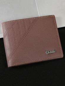 1pc Men's Wallet With Zipper, Multi-Function Card Holder, Leather Bifold Wallet, Anti-Demagnetization, Driving License Holder, Minimalist & Fashion Design, Large Capacity, Small Wallet