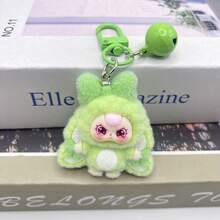 1 件卡通 3D 植绒可爱饰品钥匙扣，卡通吊坠包饰，男女通用钥匙扣配件 - 鈴鐺款 - 查看 5