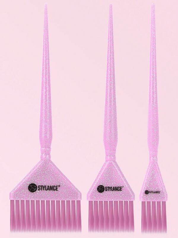 3pcs/Set Salon Hair Dyeing Tools, Soft Nylon Brushes With Glitter Handles,Hair,Barber,Hair Tools,Hair Products,Hair Accessories,Edge Brush,Styling Brush,Barber Accessories,Travel,Hair Dryer,Hair Stuff,Hair Spray,Hair Accessories,Curly Hair Products,Hairdressing Equipment,Accessories,Hair Cutting Scissors,Christmas,Barbershop,Barber Accessories,Hair Accessories,Hairdressing,Travel Essentials,Travel Essential,Hairstyle,Hairdressing,Hair,Travel,Hair Products,Hair Tools,Hair Stuff,Barber,Barber Accessories,Barbershop,Hairdressing Equipment