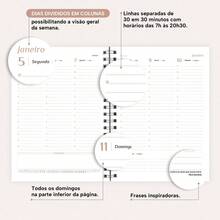 iscool 2026 Agenda Weekly Planner Hardcover Solid Colors - 查看 3