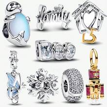 1 Stück versilberter Anhänger, geeignet für Armbänder und Halsketten, kann mit Familientext graviert werden, DIY Schmuckgeschenk Boutique - Verschiedenfarbig - Übersicht 2