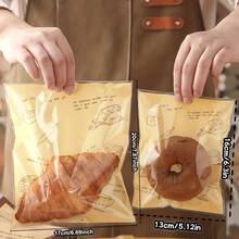 Baking Pattern Self - Sealing Bags, Storage Bags For Bagels, Breads And Other Snacks, Home Baking Food Packaging And Fresh - Keeping Bags - Trong sáng - Xem 3