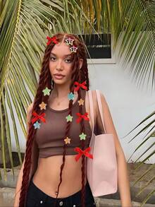 1 Set Women's Star Hair Clips, Star Hair Claws, Bow Hair Clips. Y2K Style. Streetwear, Party