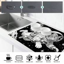 Estera resistente al calor, antideslizante, resistente a los arañazos y fácil de limpiar, apta para estufa, encimera, armario, lavavajillas, lavadora, secadora, placa de inducción y tabla de planchar. Protector de vitrocerámica. Cubierta de estufa resistente al calor y antideslizante. Estera para café. Estera para cafetera. - Multicolor - Ver 4