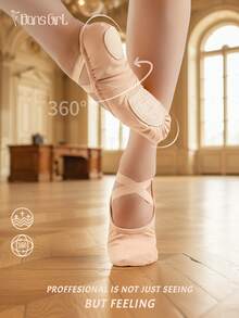 DonsGirl One Pair Of High Elastic Strong Wrapping Professional Ballet Shoes For Girls, Modern Dance Shoes, Classical Dance Shoes And Yoga Shoes - Brown - View 6
