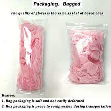 100pcs Disposable Nitrile Gloves, Multi-Purpose Household Cleaning Gloves, Waterproof & Anti-Slip, Suitable For Dishwashing, Hair Salon, Kitchen Cleaning (Purple, Pink), Waterproof, Unisex (Random Style) - Baby Pink - View 9