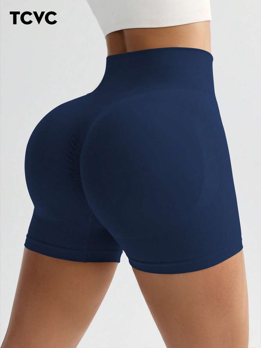 TCVC Women's Yoga Workout Shorts, Skin-Friendly & Versatile, High Elasticity Abdomen Control Lift Butt, Indoor & Outdoor Yoga Casual Shorts