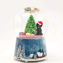 Christmas Gift Dog Spinning Music Box Home Decoration Festival Gift Ornaments For Family