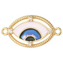 1pc Handmade Copper Eye Pendant, Personalized, DIY Necklace, Bracelet, Keychain Jewelry Pendant, Suitable For Thanksgiving Wear Or Gift - Gold - View 14