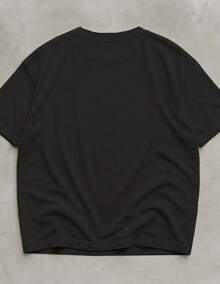 Black  Oversized Vintage Moda Grunge T-Shirt - 黑色 - 查看 5