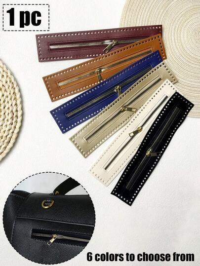 Leather Sewing Zipper Metal Sliding Zipper Bag Zipper Wallet Zipper For Sewing Craft Garment Bag Making Accessories, Comes With A Metal Sliding Zipper And Pre-Punched Sewing Holes For Easy Sewing, These Sewing Leather Zippers Are , Fade-Resistant And Waterproof, Ensuring Long-Lasting Use