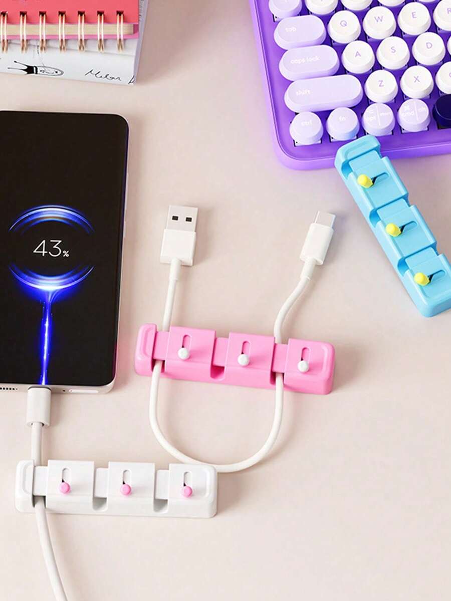 1. Data Cable Organizer, Desktop/Car Data Cable Organizer, Cable Management, USB Cable Holder. Suitable For Wire And Data Cable Fixation, Strong Adhesive Cable Fixation, Applicable To Desk, Car, Home And Office, No Drilling Required.