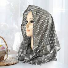 Women's Sequin Rave Hood Festival Rave Sparkly Rave Hood Head Scarf For Halloween Mardi Gras Costume Gear - 淺灰色 - 查看 3