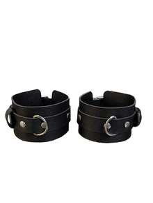 2 chiếc đai garter chân bằng da màu đen thời trang dành cho nữ, dây đeo trang trí tay quyến rũ có thể điều chỉnh, đai trói chặt cho trang phục hàng ngày, phụ kiện trang phục dự tiệc - màu đen - Xem 2