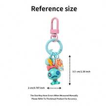 迪士尼《星际宝贝》夏日海滩系列“三个好朋友”PVC吊坠，可爱史迪奇、安琪儿和史克朗普挂件，耐用防水PVC材质，萌趣海滩主题迷你饰品，完美装饰包包和钥匙，动漫迷收藏礼物，跨境热门卡通饰品 - 綠色 - 查看 5