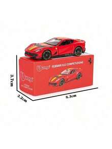 Burago 1:64 Escala Modelo de Coche de Carreras de la Serie , Miniatura de Coche Réplica Fundida para Niños, Modelo de Coche Coleccionable de Aleación Pequeño, Regalo de Navidad, Año Nuevo y Cumpleaños - 812 COMPETICIÓN-ROJO - Ver 11