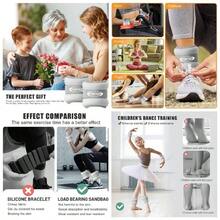 Pesas de Tobillo Ajustables para Fitness, Juego de Pesas de Entrenamiento de Fuerza de Mueca Tobillo y Brazo Pierna Pesos, Mueca con Correa Ajustable, para Ejercicio, Footing, Yoga, Gimnasio - Gris 2x1KG - Ver 1