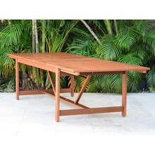Midtown Concept Mesa de Comedor Extensible Leyland de Madera para Jardin y Exterior con Acabado de Teca - 1 - Ver 3