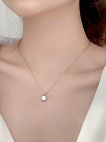 Ein modischer 1-Karat Moissanit Halskette für Frauen, 925er Sterling Silber klassisches Design Schmuck für den täglichen Gebrauch und den Urlaub, exquisites Geburtstagsgeschenk, Verlobungs-, Hochzeits-, Jahrestags-, Geburtstags-, Weihnachts-, Erntedank-Geschenk, funkelnder, wunderschöner Schmuck, Abschlussgeschenk