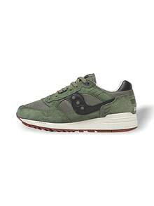 Saucony Shadow 5000 男女休闲运动鞋 轻便减震透气网眼鞋面缓震防滑柔软亲肤易清洁厚底拼色标志健身跑步街头旅行日常绿黑色 S70665-69 - 黑/綠 - 查看 1