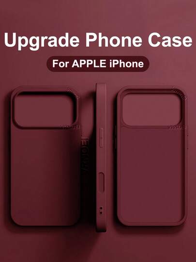 VRNOEI Minimalist Solid Color Plain Material Shockproof Basic Phone Case Compatible With IPhone 17 13 12 11 14 15 16 Pro Max Cases Full Cover Accessories Compatible With IPhone 16 14 15 Plus 17 AIR Case Birthday Gift Party Spring International Version Not The Domestic Version