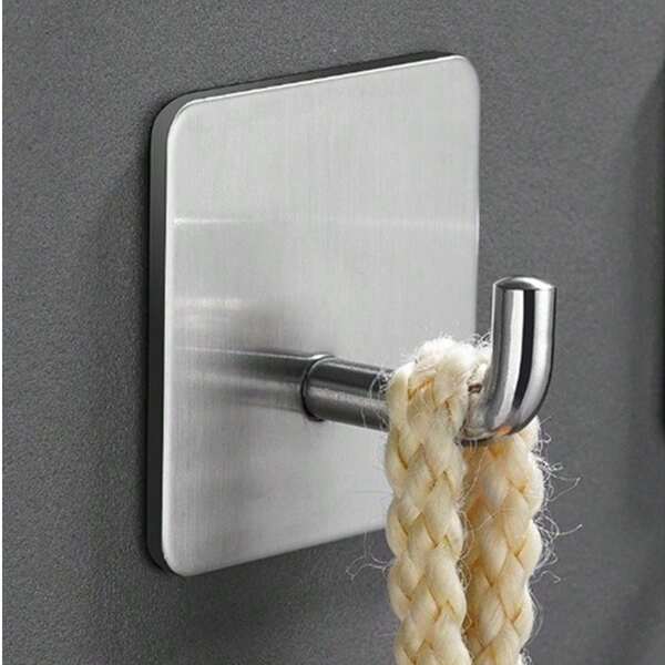 5PCS Modern Wall Hooks , Polished Brushed Stainless Steel Hanging Hooks For Home, Multipurpose Mounted Coat Hooks For Wall, Door, Bedroom, Office, Durable Decorative Hooks For Space Organization