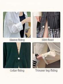 2pcs No-Sew Simple Spiral Buckle Clips - Detachable Metal Cuff Fasteners For Sweaters, Sweater Buttons - Fashionable Decorative Button Accessories,Skirts, Trouser Hems | Mixed Colors | Fashionable Decorative Buttons For Collars, Cuffs & Garment Alterations, Clothes Clips, Hem Fixing Accessories, Simple Clip Design, Fabric Clip Halloween Christmas Accessories Teachers Day.