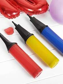 1pc Plastic Balloon Inflator, Hand Pump For Inflatable Balloon, Swimming Ring & Inflatable Mats, Halloween & Christmas Party Supplies,Random Color Balloons Manual Pump For Party, Balloons Supplies Accessories - Multicolor - View 3