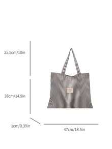 Modische, lässige gestreifte Dekor Damen Schultertasche mit großer Kapazität, perfekt für Hochschulabsolventen & Büromitarbeiter, geeignet für Büro, Universität, Arbeit, Geschäft, Pendeln, Outdoor, Reisen