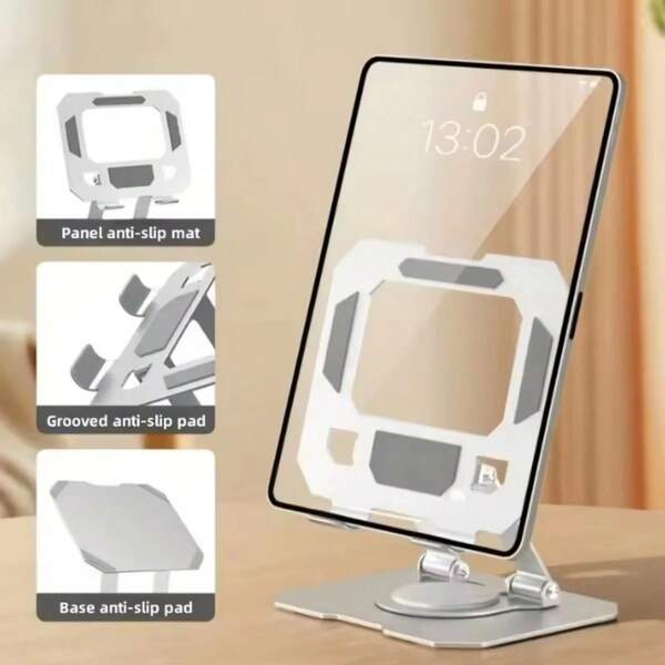 360° Rotatable Tablet Stand, Adjustable & Foldable Desktop Holder Compatible With 4.7-12 Inch IPad Pro/Air/Mini, Laptops, Tablets, Lightweight And Collapsible, Perfect Desktop Accessory For Students And Home Use