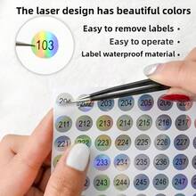 1/2 buc etichete autoadezive cu număr de culoare pentru ojă, etichete autoadezive impermeabile cu număr de curcubeu, potrivite pentru markere de lac de unghii cu gel de culoare, sortiment de studio de artă pentru unghii, autocolante de unghii pentru ruj, markeri cu numere, instrumente de manichiură
