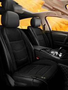 12V/24V Universal Velvet Car Heated Seat Cushion, Single Seat Winter Warmer - one-size - View 13