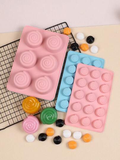 1 pieza de molde de silicona con rosca para hornear caramelos, apto para hacer chocolate, caramelos y pudines caseros