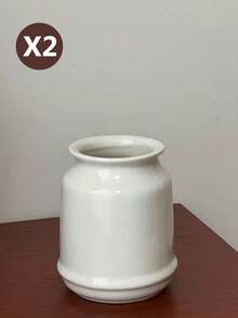 Ceramic Storage Canister, Cutlery Storage Ceramic Cup, Kitchen Storage Canister, Chopstick Cutlery Container, Portable Moisture-Proof Ceramic Storage Canister, Space-Saving Cutlery Stand, Multi-Purpose Knife Tool Storage Rack, Kitchen Storage Containers With Multiple Uses, Kitchenware, Kitchen Decoration, Kitchen Storage And Organization, Home Decoration - White - View 6